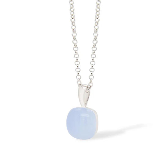 Joryel Vera Sterling Silver Cabochon Blue Chalcedony Pendant PJV1BC