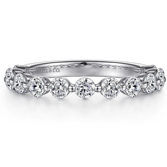 Gabriel & Co 14K White Gold Devotion Classic Straight Fancy Diamond Band AN15749W44JJ