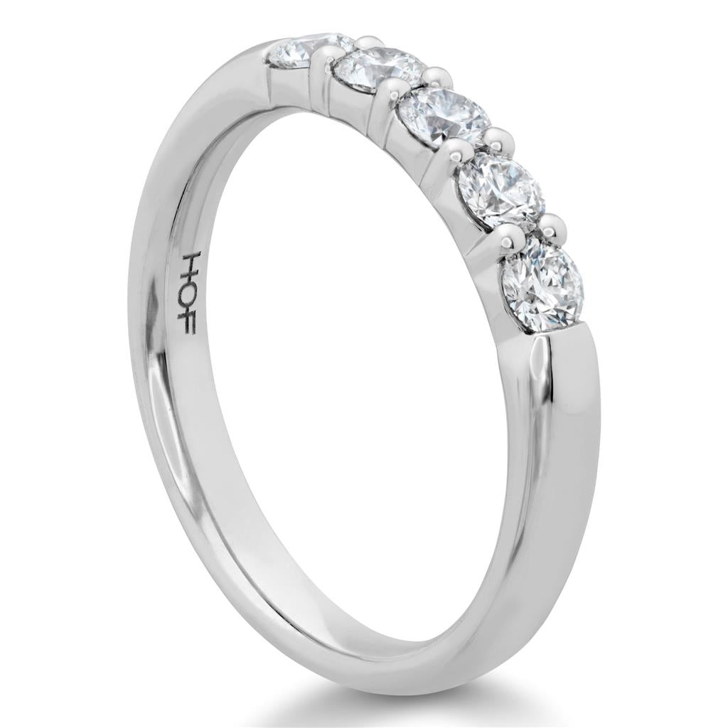 Hearts On Fire 18KW 5 Stone Diamond Band HBASIG500508W-C