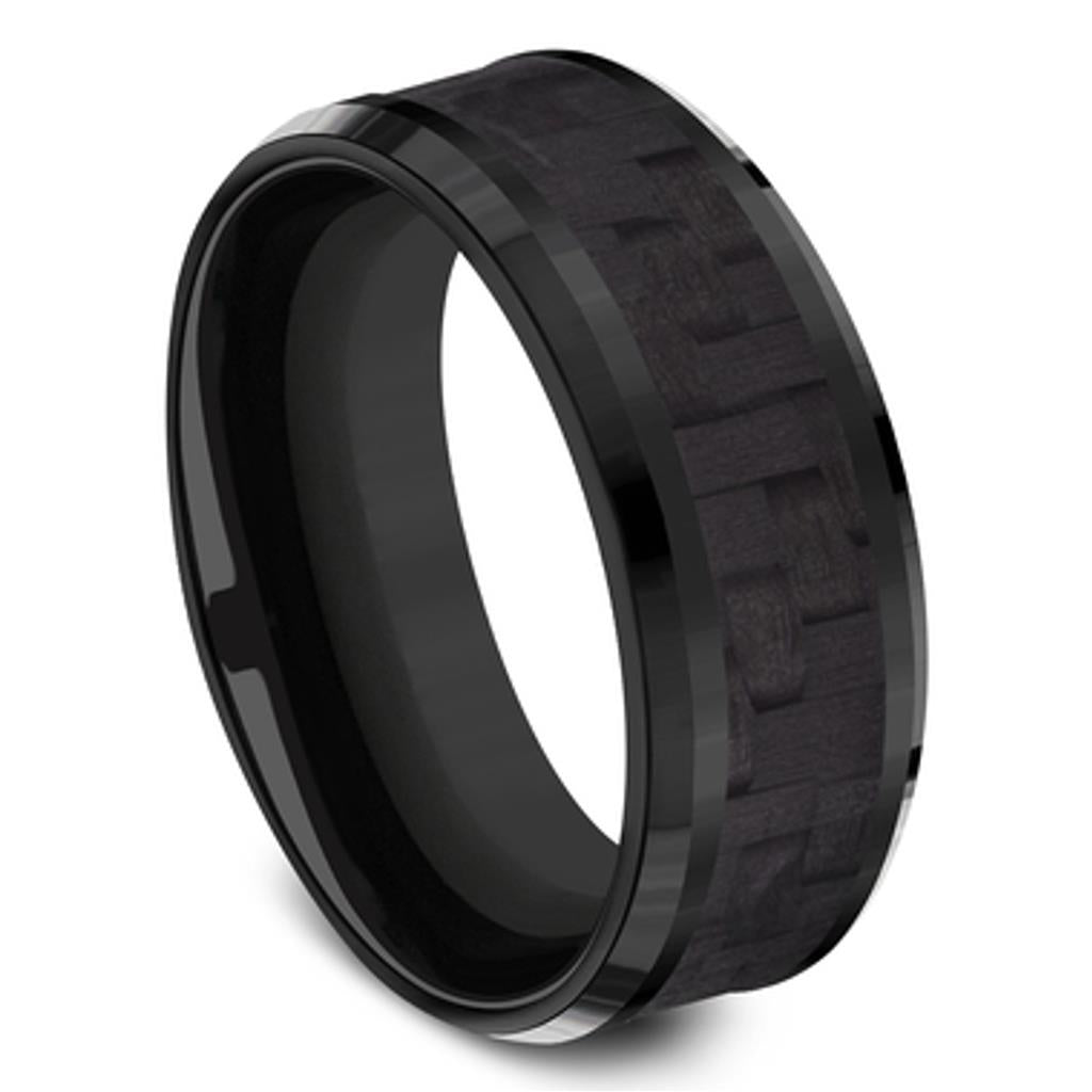 Benchmark Black Titanium Carbon Fiber Twill Band CF108871CFBKT10