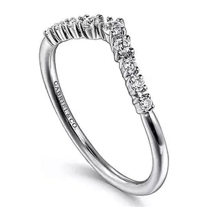 Gabriel 14K White Curved Diamond Band WB15973R4W44JJ