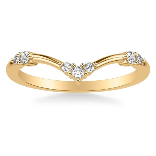 Frederick Goldman 14K Yellow Gold Curved Diamond Cluster Band 31-12146Y-L.00