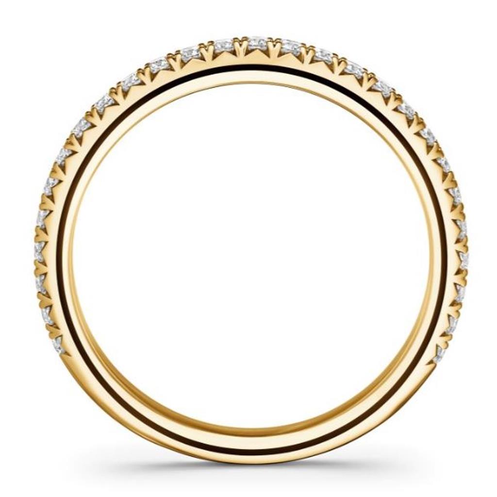 Hearts On Fire 18K Yellow Gold Vela French Pave Diamond Band UU26428Y50