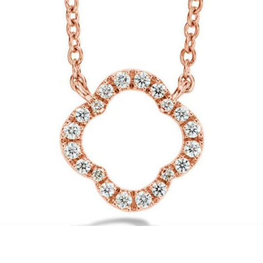 Hearts on Fire 18K Rose Gold Signature Petal Pendant Necklace HFPSIGP00108R-C