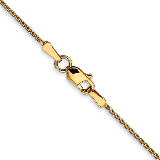 14K Yellow Gold 1mm Diamond-Cut Wheat Chain 1202-20