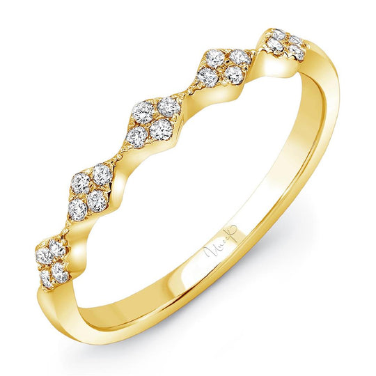 Uneek 14K Yellow Gold Diamond Cluster Station Ring LVBWA122Y