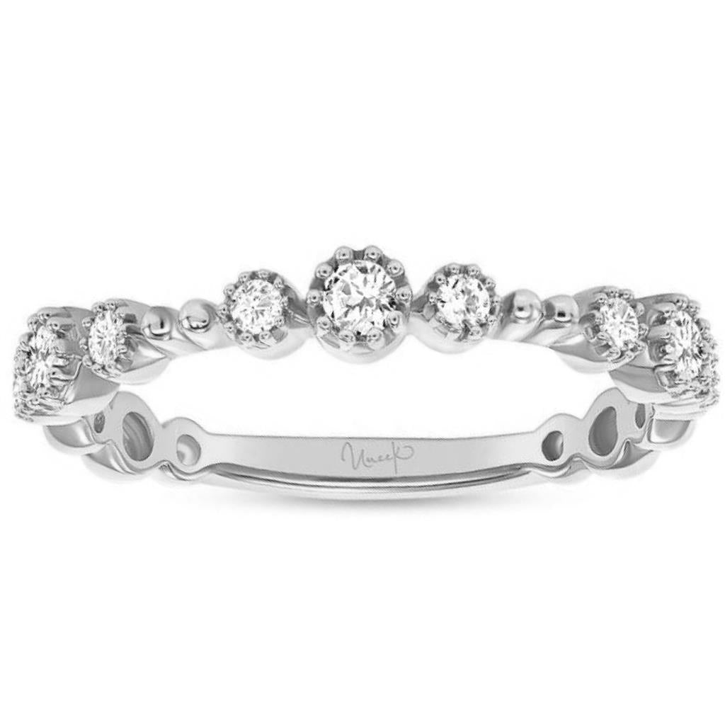 Uneek 14KW Beaded Scattered Diamond Band LVBAS5043W