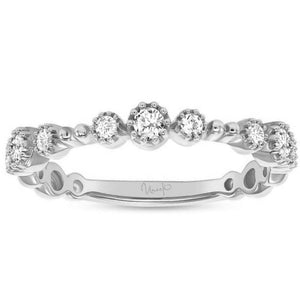 Uneek 14KW Beaded Scattered Diamond Band LVBAS5043W