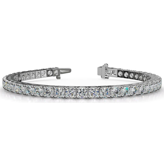 14K White Gold 8ctw Diamond Tennis Bracelet B131-12961
