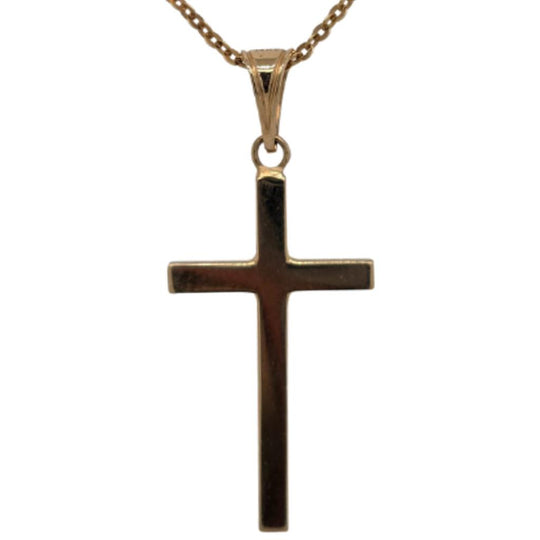 14K Yellow Gold Cross Pendant