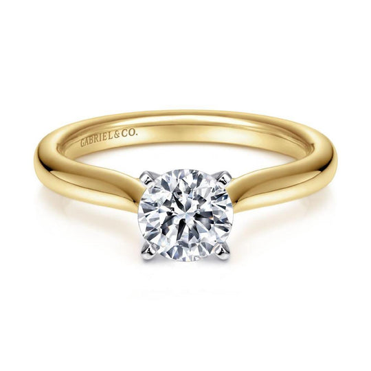 Gabriel & Co 14K Yellow Gold Classic Solitaire Engagement Ring ER6684M4JJJ