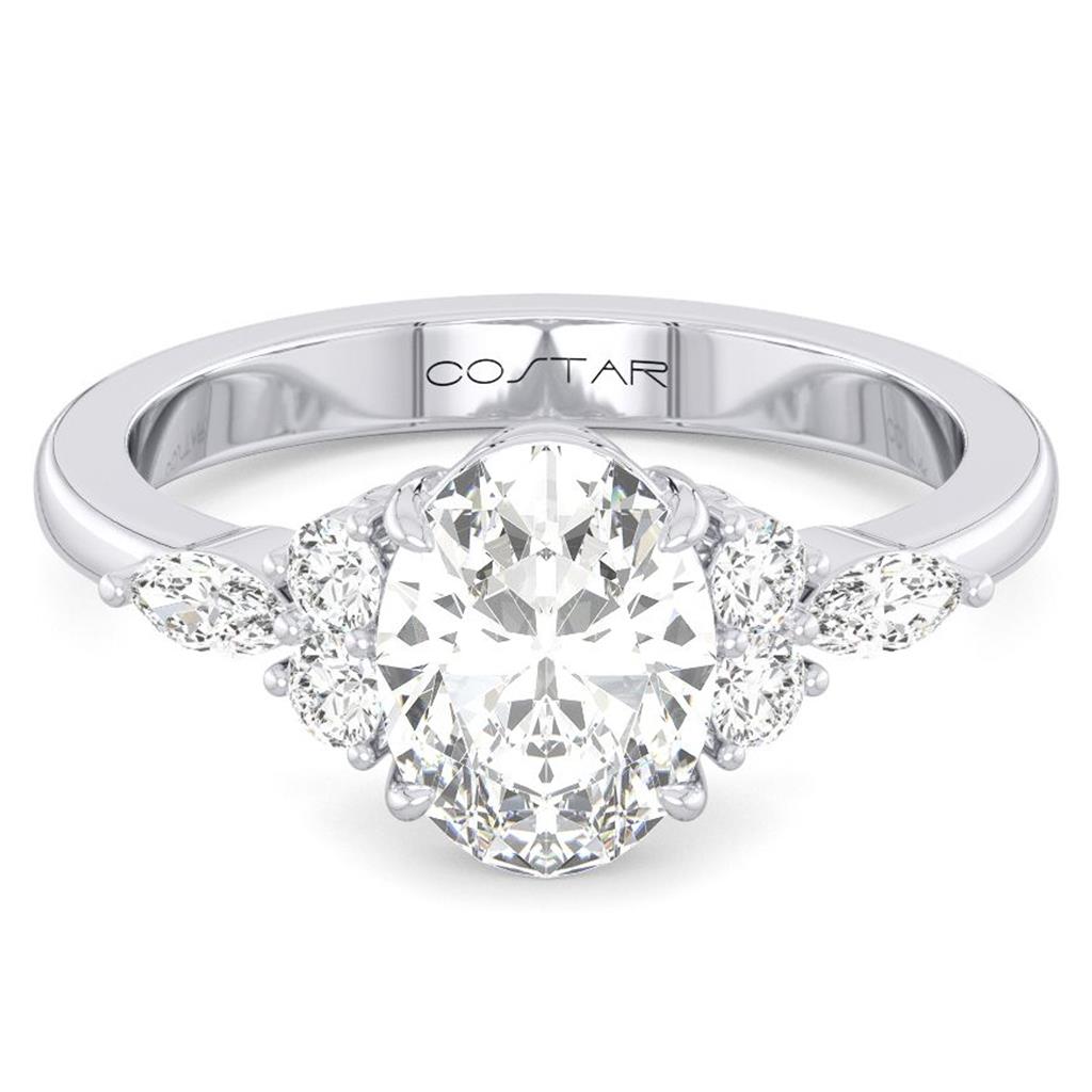 14K White Fancy Diamond Engagement Ring R15205WOV100