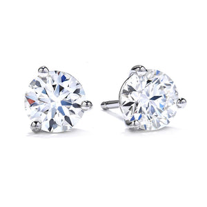 Hearts On Fire 18KW Three-Prong 3/4ctw Stud Earrings 3SIE00758W