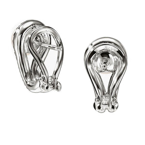 John Hardy Sterling Silver Surf Freshwater Pearl Diamond Earrings EBP895042DI