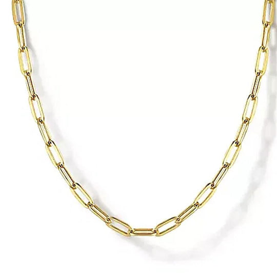 Gabriel & Co 14K Yellow Gold Paperclip Link Necklace NK6768H-17Y4JJJ
