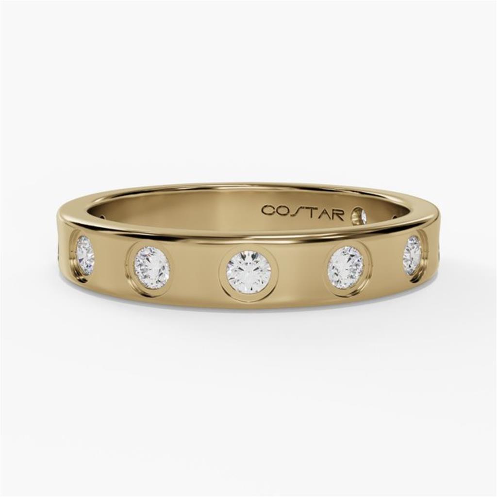 Costar 14K Yellow Gold Scattered Diamond Band R15548YB