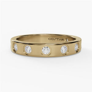 Costar 14K Yellow Gold Scattered Diamond Band R15548YB