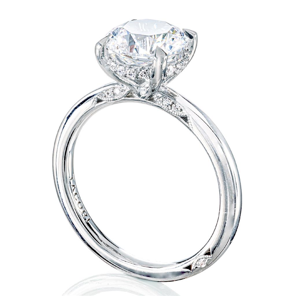 Simply Tacori 18K White Gold Solitaire Engagement Ring 2688 1.5 RD 6.5 W