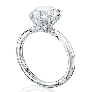 Simply Tacori 18K White Gold Solitaire Engagement Ring 2688 1.5 RD 6.5 W