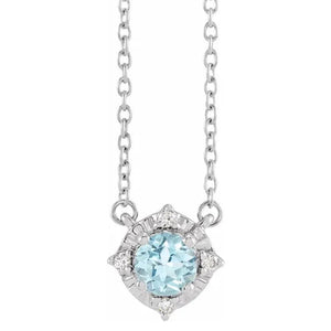 Sterling Silver Sky Blue Topaz Diamond Accented Necklace 653714:147:P