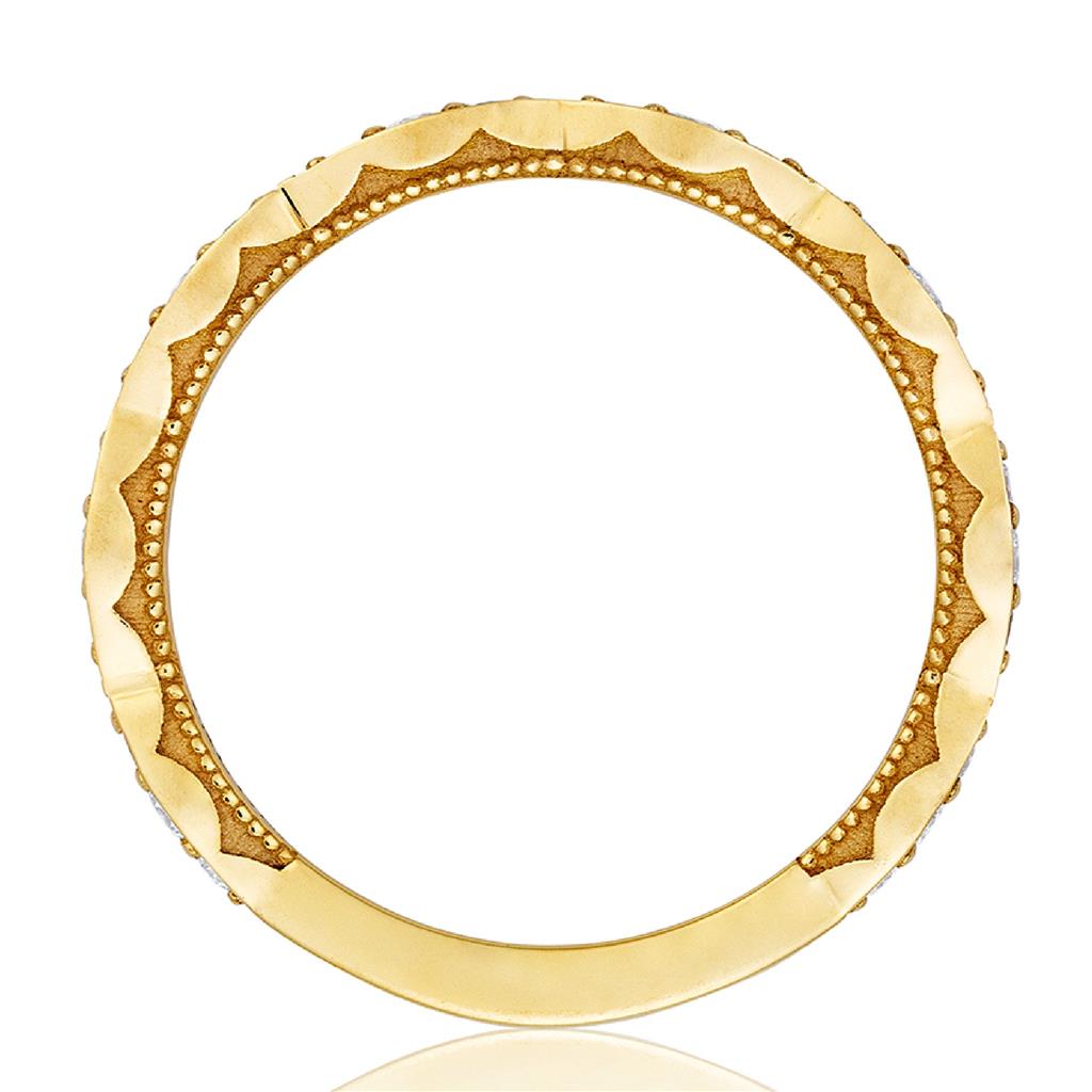 Tacori 18K Yellow Gold Sculpted Crescent Diamond Band 46-2 Y