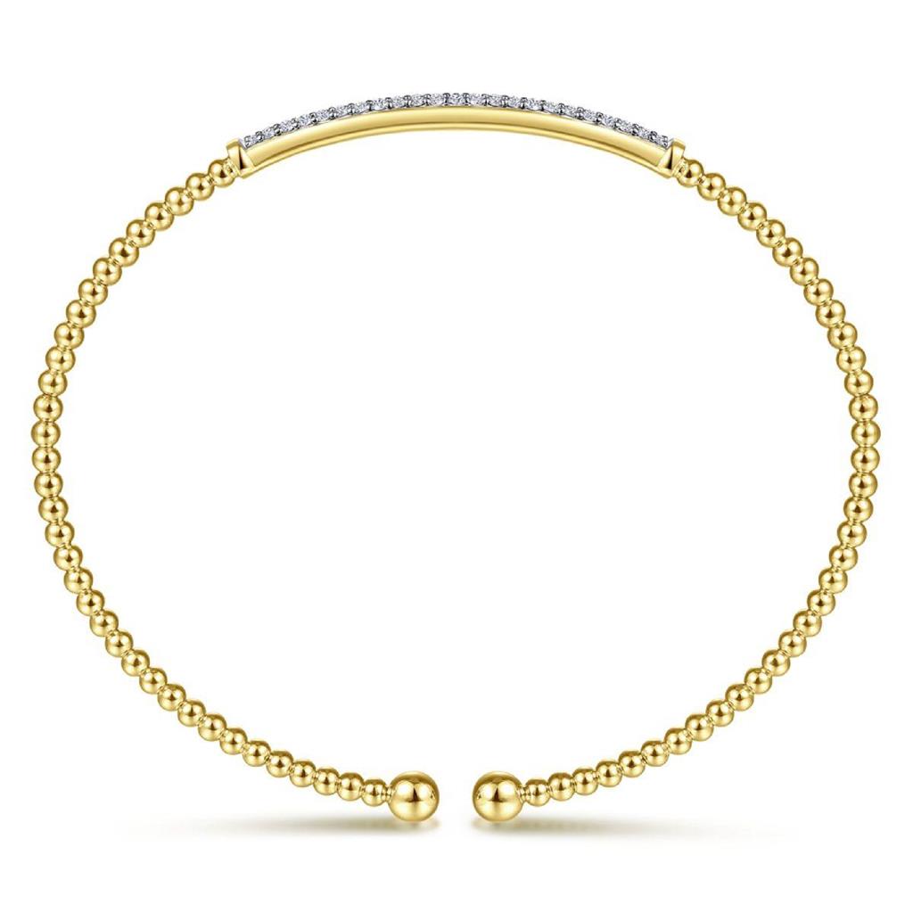Gabriel & Co 14K Yellow Gold Diamond Bar Bangle BG4262-65Y45JJ
