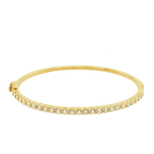 14K Yellow Classic 4 Prong Diamond Bangle BB9-12967
