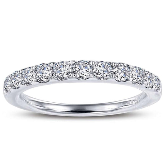 Lafonn Sterling Silver Platinum Plated Simulated Diamond Band BR004DAP07