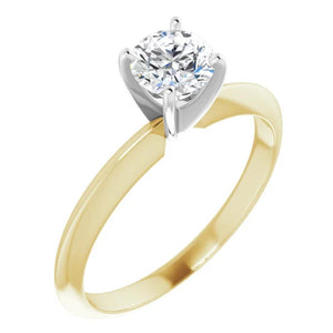 14K Yellow and White Gold Diamond Solitaire Engagement Ring 140401Y62C