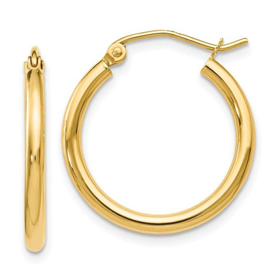 14K Yellow Gold Polished Hoop Earrings 43W