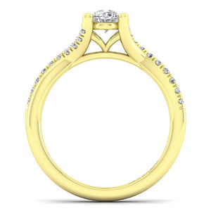 Gabriel & Co 14K Yellow Gold Oval Contemporary Twist Diamond Engagement Ring ER11794O4Y44JJ