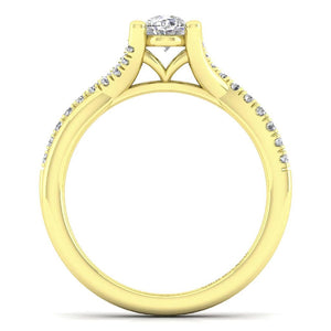 Gabriel 14KY Oval Twist Diamond Ring Mounting ER11794OY44JJ