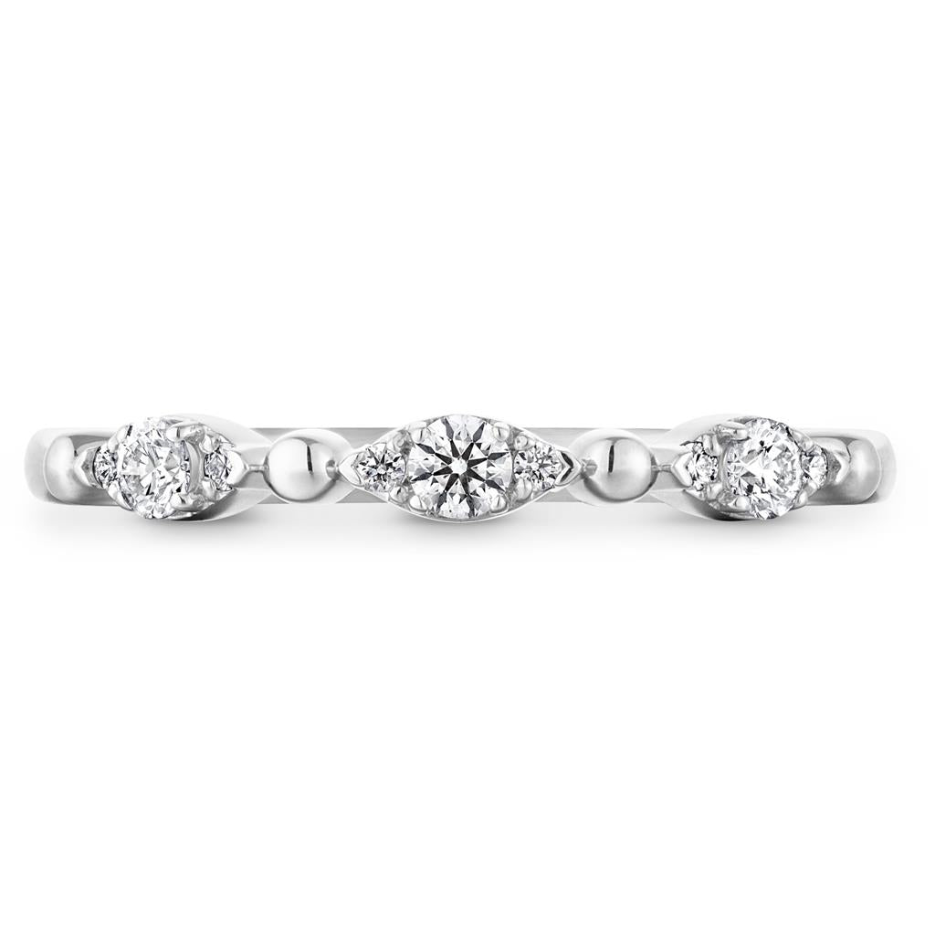 Hearts On Fire 18K White Gold Beaded Regal Diamond Band HBAHOFBEADB00168W-C