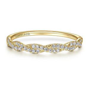 Gabriel 14KY Diamond Twist Band LR52078Y45JJ