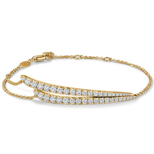Hearts On Fire 18K Yellow Gold Vela Pave Diamond Bracelet UU2856Y