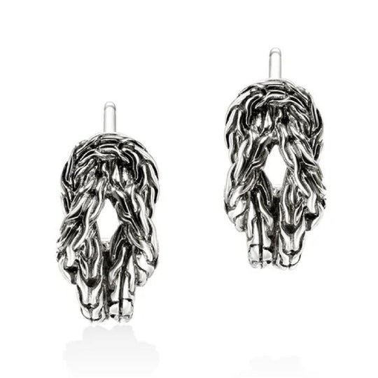 John Hardy Sterling Silver Love Knot Earrings EB98782