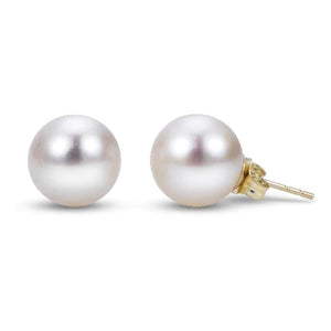 14K Yellow Gold 4mm Akoya Pearl Stud Earrings 926100/A