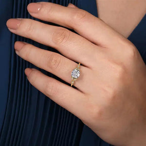Gabriel & Co 14K Yellow Gold Floral Diamond Engagement Ring ER11721R4M44JJ