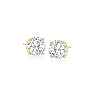 14K Yellow Gold 4 Prong 1/3 ctw Diamond Stud Earrings 1/3 StudY