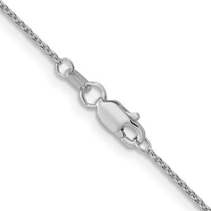 14K White 1.1mm Cable Chain 4072-18