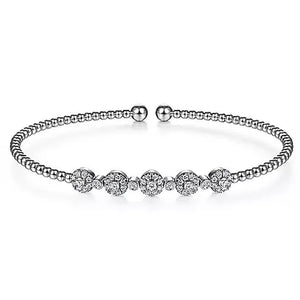 Gabriel 14KW Diamond Halo Station Bangle BG4335-62W45JJ