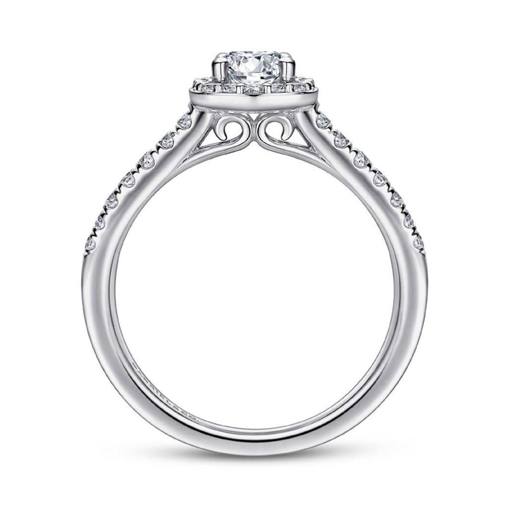 Gabriel 14KW Diamond Halo Ring Mounting ER9498W44JJ