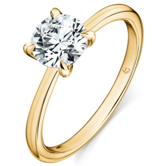 Hearts On Fire 18K Yellow Gold Vela Complete Solitaire Ring UG128YC