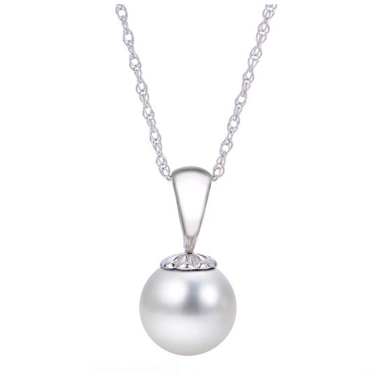 14K White Gold Freshwater Pearl Pendant Necklace 987528/AAFWWH18