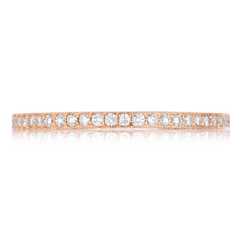Tacori 18K Rose Gold Sculpted Crescent 1/2 Diamond Band 41-1.5 PK