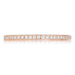 Tacori 18K Rose Gold Sculpted Crescent 1/2 Diamond Band 41-1.5 PK
