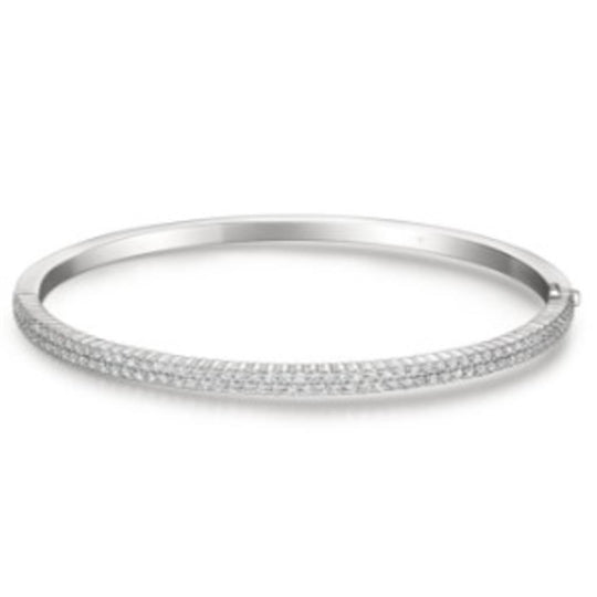 Hearts On Fire 18K White Gold HOF Classic Two Row Diamond Bangle UU32798YGHV2901600