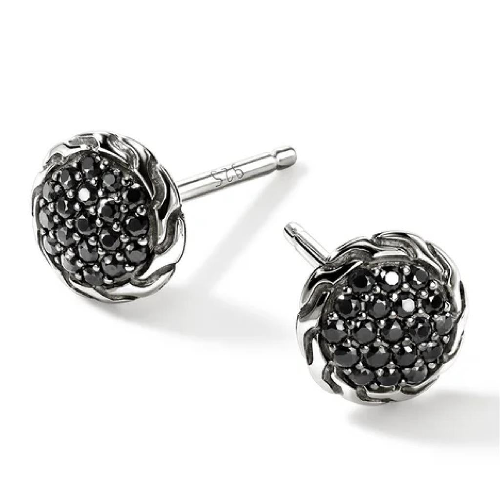 John Hardy SS Black Sapphire Stud Earrings EBS987024BLS