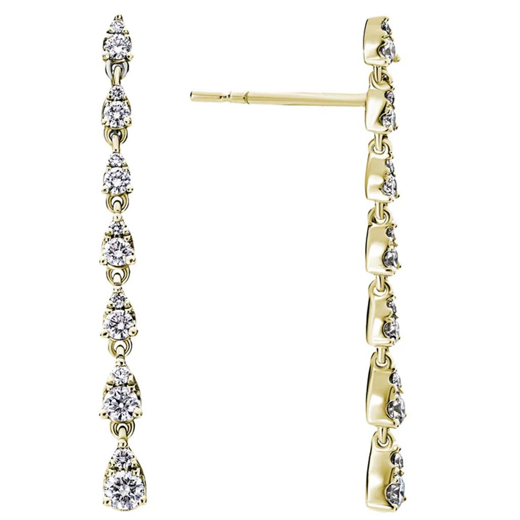 14K Yellow Diamond Dangle Earrings GEY85NBY56