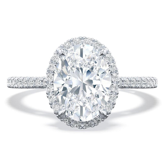 Tacori 18K White Gold Diamond Halo Engagement Ring 2684 1.5 OV 7.5x5.5W